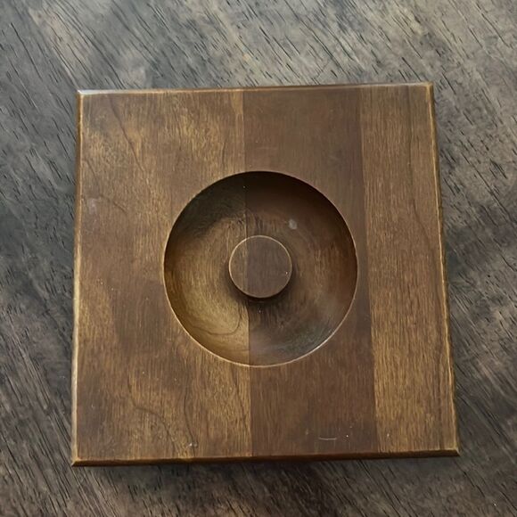 Vintage Hard Wood Set of (3) Kitchen Canisters - Picture 9 of 16